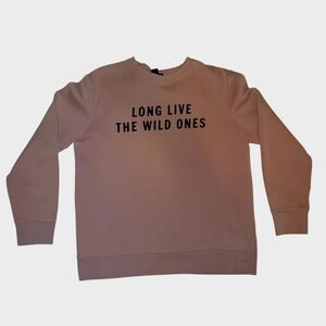 Womens Medium Light Pink H&M Long Sleeve Sweater